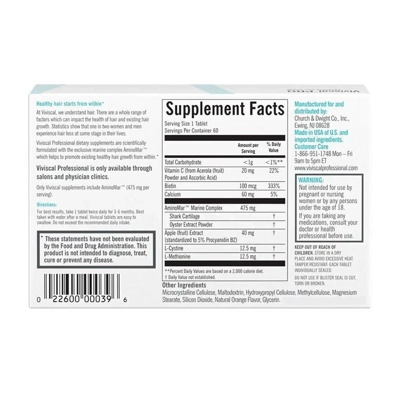 Viviscal Pro Hair Growth Supplement – Stronger, Thicker Hair – 180 Tablets