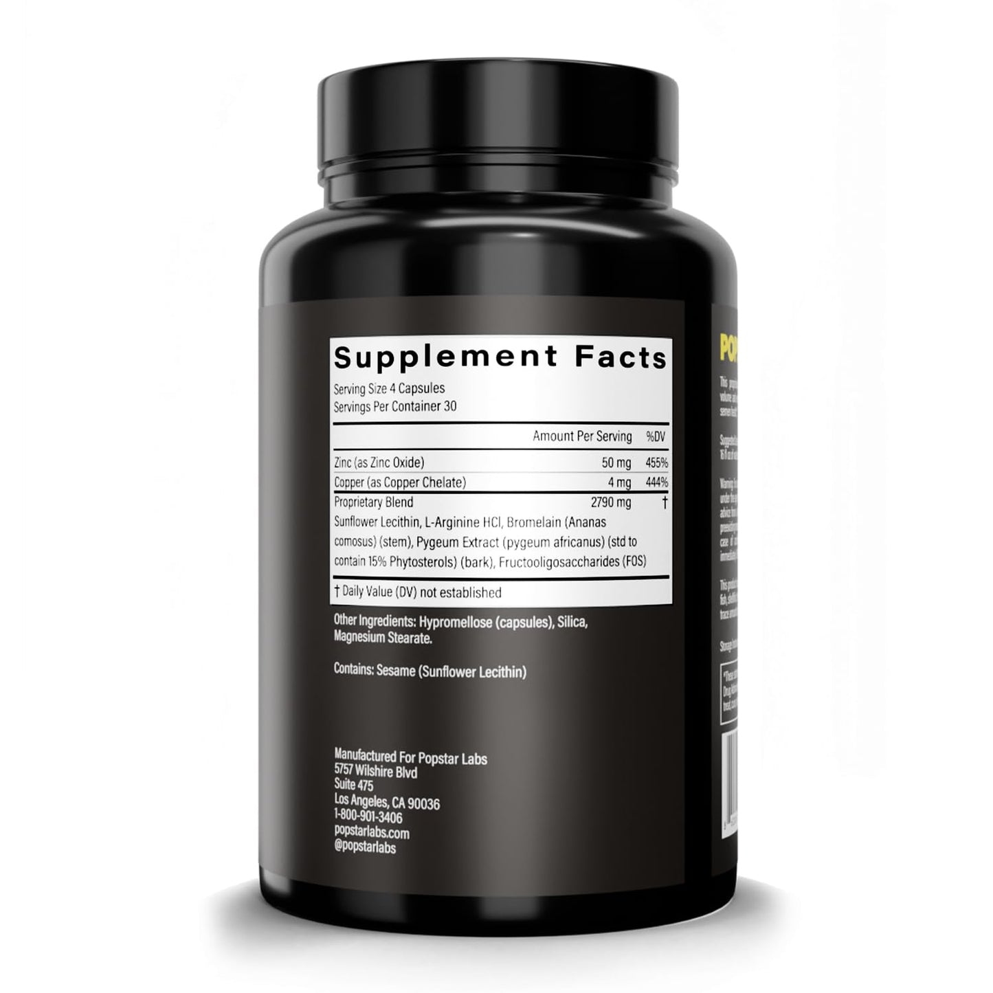 POPSTAR Labs Men’s Fertility & Semen Volume Support Supplement – Doctor Formulated Male Reproductive Health Formula, Vegan Non-GMO Capsules, Made in USA