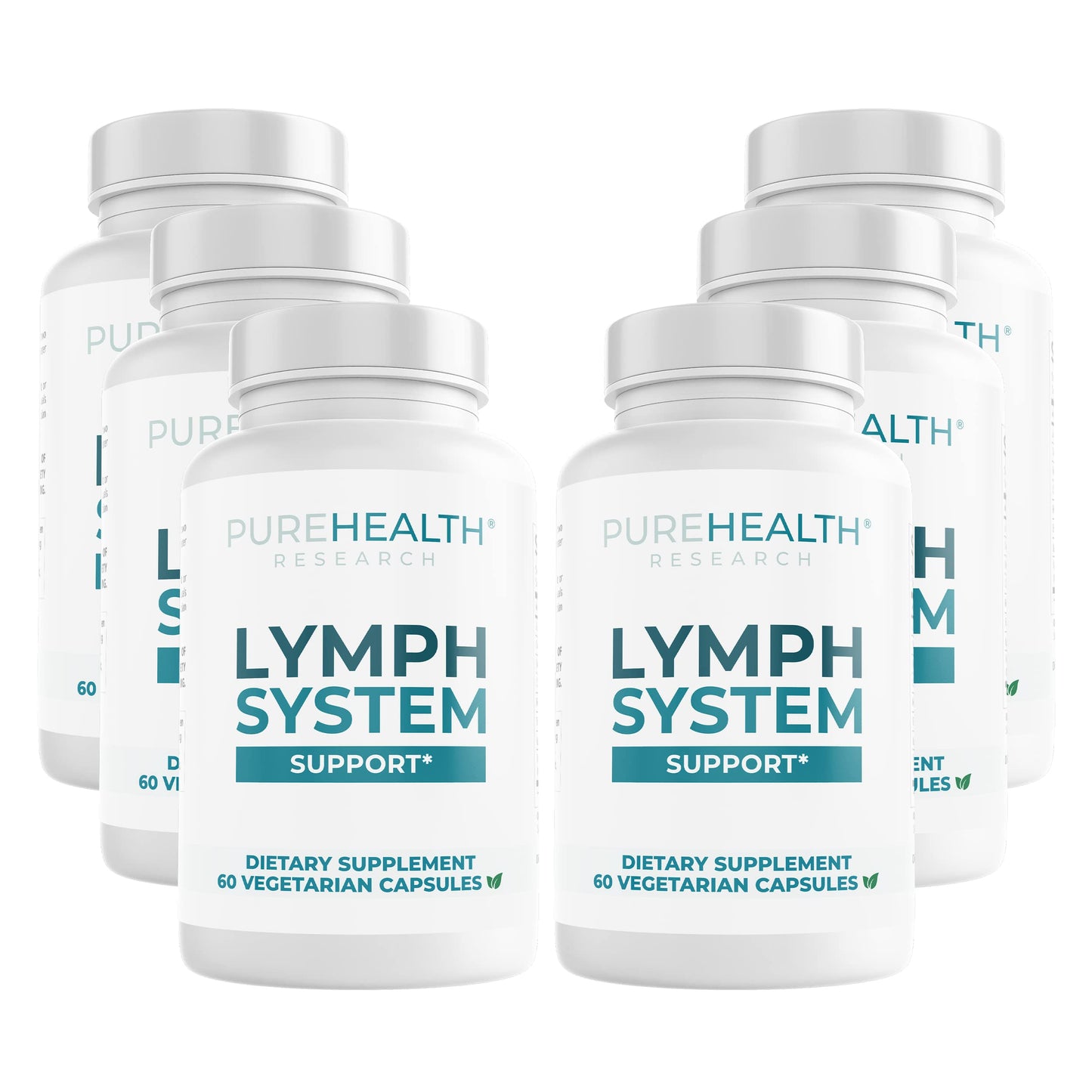 PUREHEALTH RESEARCH Lymph System Support – Lymphatic Drainage Supplement (60 Capsules)