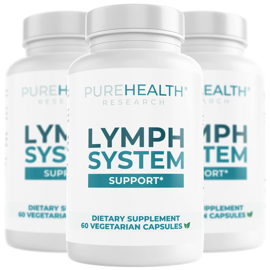 PUREHEALTH RESEARCH Lymph System Support – Lymphatic Drainage Supplement (60 Capsules)